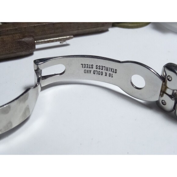 24mm Ladies Tiffany & Co. Tesoro L0112 18K Gold and Stainless Steel Quartz Watch - Picture 11 of 14